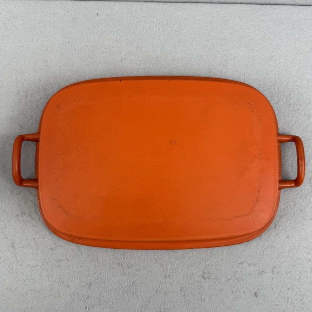 Dansk Orecast Rectangular Skillet Lid Baker Orange Quistgaard JHQ As-Is - Picture 9 of 13